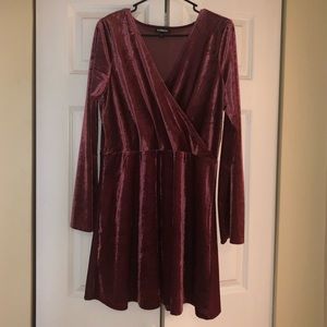 Velvet fit & flare holiday dress